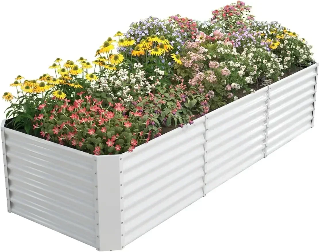 

FRIZIONE 8FT(L)×3FT(W)×2FT(H) Raised Garden Bed Outdoor for Flower, Garden Planter Box for Vegetable