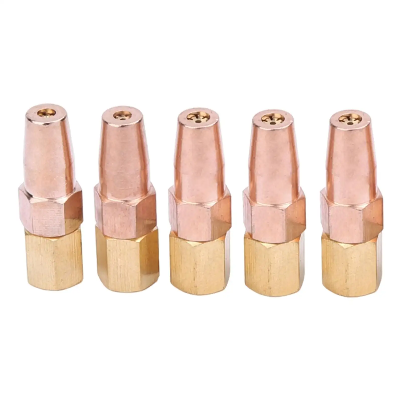 5Pieces Propane Gas Welding Nozzle H01-6 Oxygen Gas Contact Tips Holder Gas