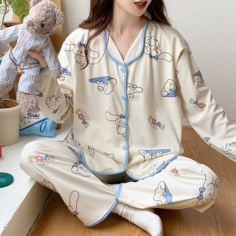 

Sanrio pajamas spring casual and comfortable two-piece set Yugui dog loungewear Sanrio loungewear cartoon Yugui dog pajamas