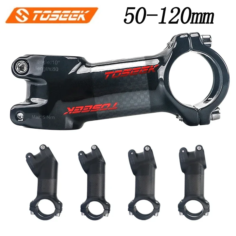 

Toseek Carbon MTB Stem Mountain Bike Stems 31.8mm Ultralight Handlebar Table 10/17/25/35 Degrees 60 70 80 90 100 110 Mm Power