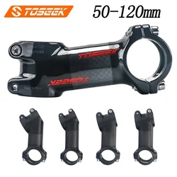 Toseek Carbon MTB Stem Mountain Bike Stems 31.8mm Ultralight Handlebar Table 10/17/25/35 Degrees 60 70 80 90 100 110 Mm Power