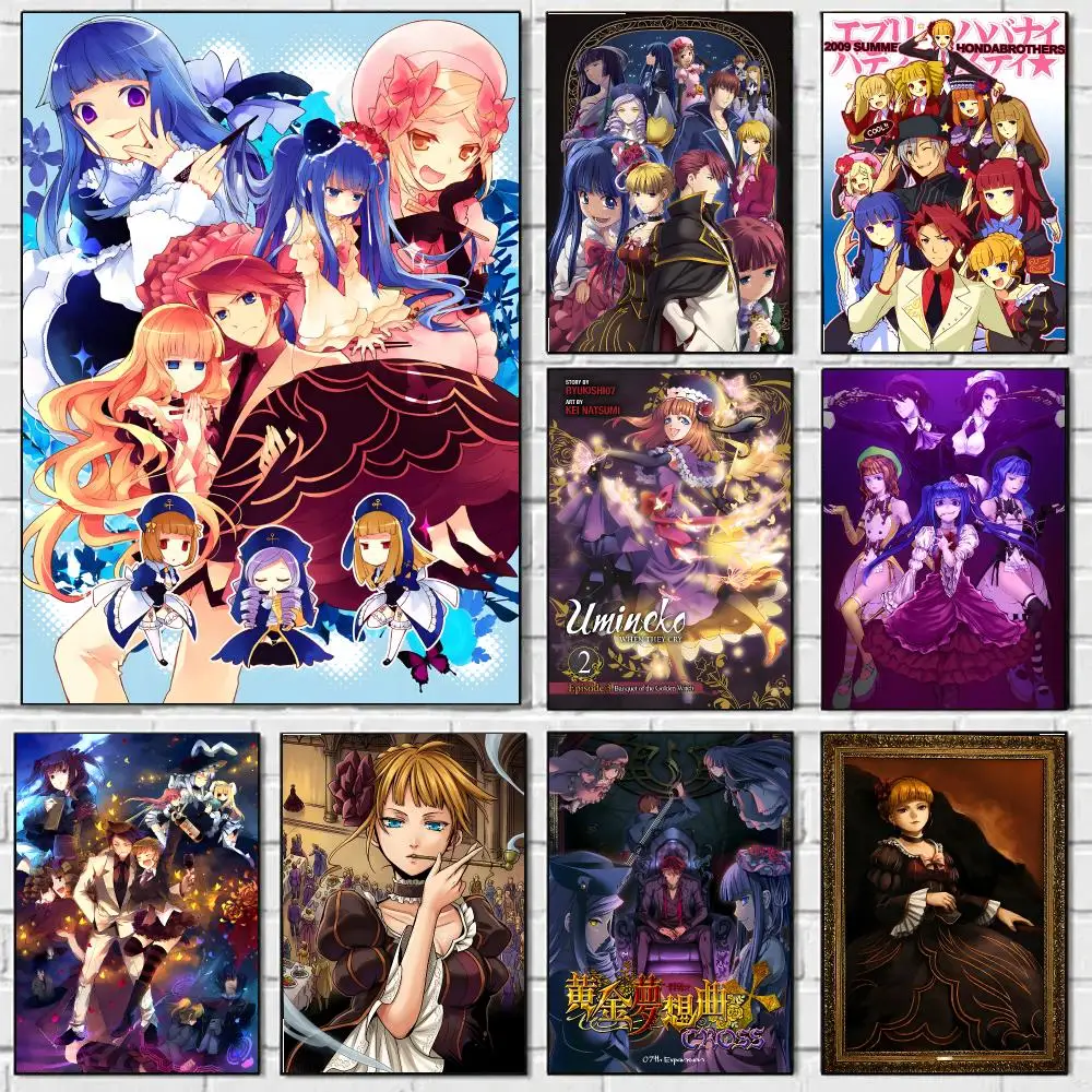 Umineko When They Cry Poster Waterproof Wall Art Sticker For Bar Living Room Vintage Room Decor High Quality Print Gift