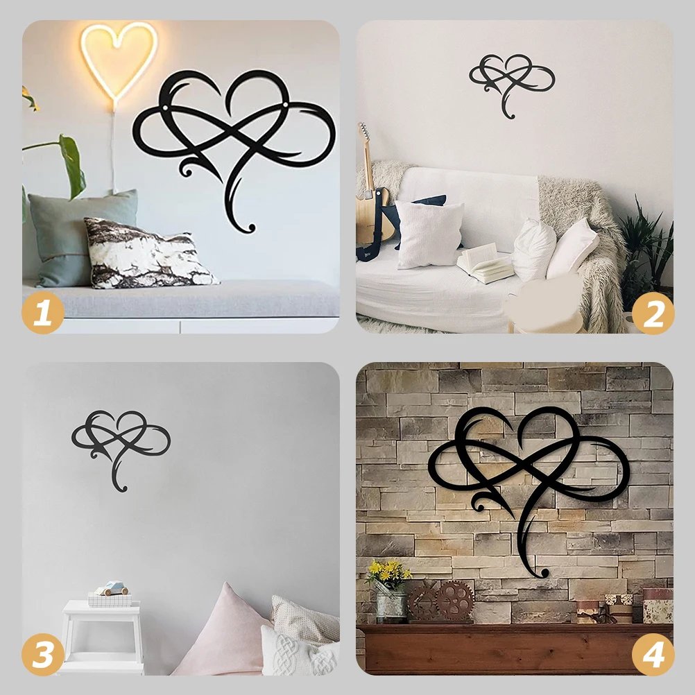 

Heart Shaped Wall Decor Romantic Metal Hanging nament for Home Wall Sign nament Office Valentine Gift Mini Model Art