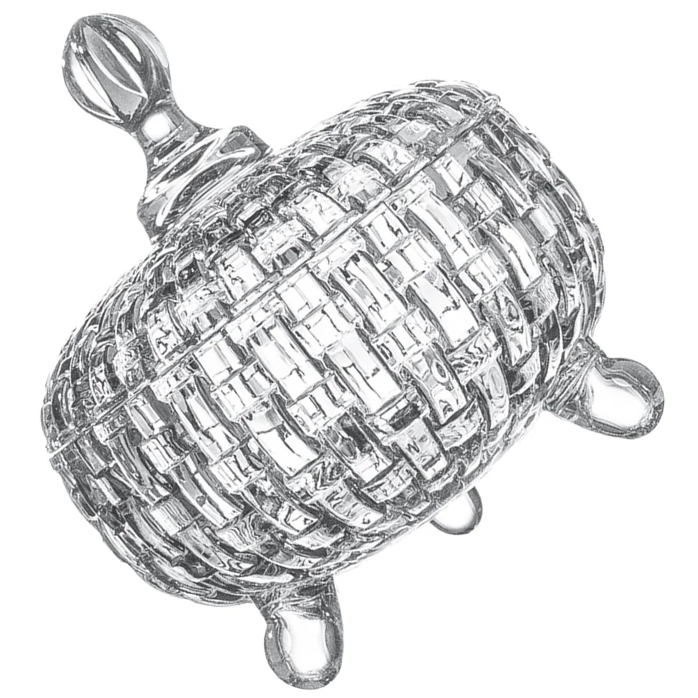 

Candy Storage Jar Glass with Lid Clear Embossed Container for Jewelry Snacks Dry Food Kitchen Home Decoration Embossed Glass Jar