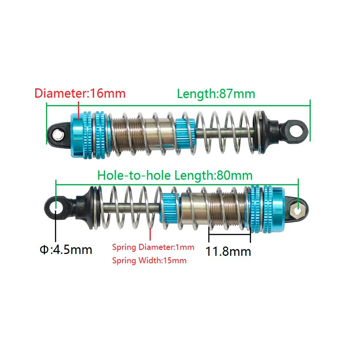 4Pc Metal Shock Absorber Damper for XLF X03 X04 X03A Max X04A Max 1/10 RC Car Brushless for Monster Truck Upgrade Parts2