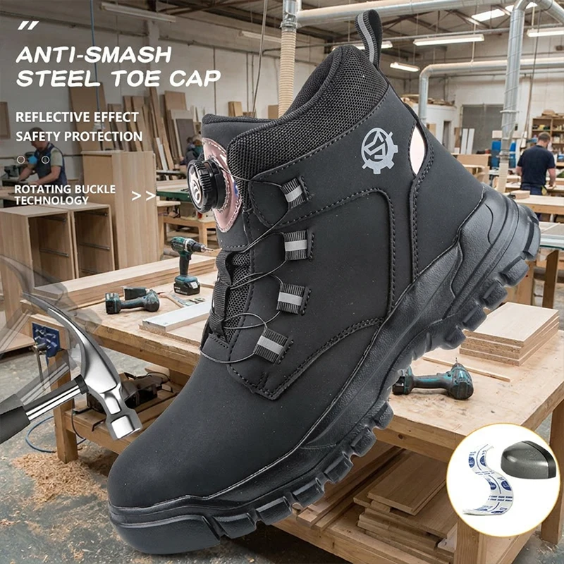 Men's and women's universal anti-shock and anti-penetration lightweight safety shoes, protective shoes, work shoes, labor boots - view 3