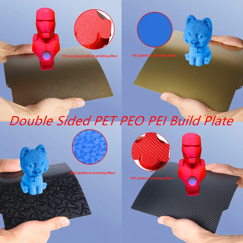 

PEI Sheet 265x250mm for Anycubic Vyper Build Plate Textured/ Smooth PEI PEO PET Double Sided Print Plate for M5 M5C 3D Printer