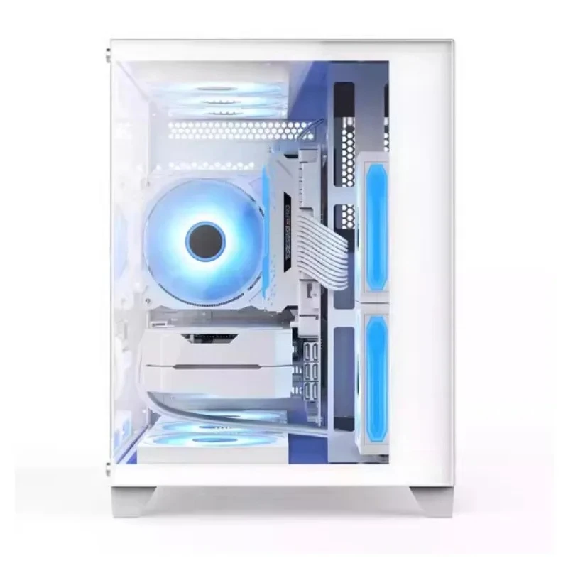S920 Blizzard No Pillar Panoramic View PC Case, Tempered Glass Desktop Computer Chassis
