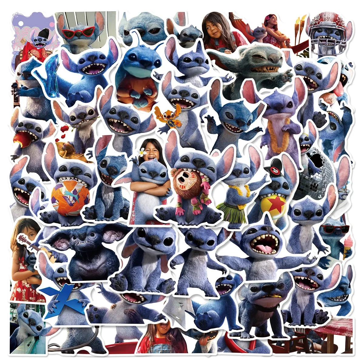 

10/50pcs NEW Cute Lilo Stitch Stickers Kawaii Disney Cartoon Blue Monster Graffiti Decals Kids Toys Decoration DIY Fridge Laptop