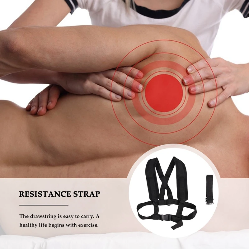 

Fitness Anti-Resistance Sled Harness Wire Harness Pull Strap Strap Strength Strength Training Resistance Rope - Adjustable Padde