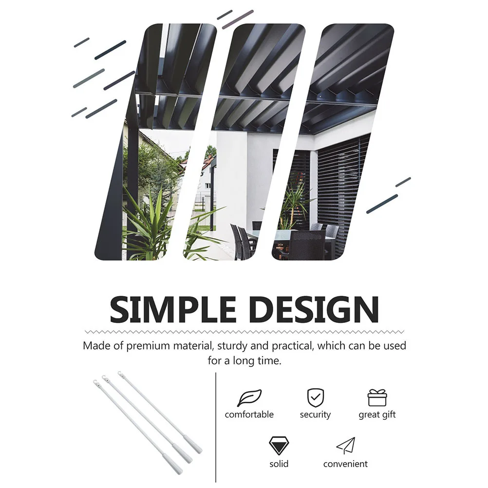 

4pcs 12-Inch Vertical Blinds Replacement Rods White Blind Wand For Home Office Window Curtain Accessory Blind Tilt Wands Blinds