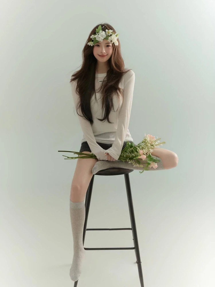 

2026 Studio New Korean Mixed Portrait Art Photo Clothing Lazy Girl Pure Desire Teenage Summer Fashion Ladies' Costume