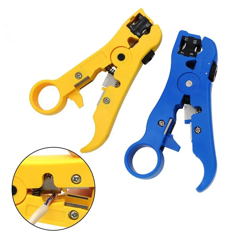 Automatic Cable Wire Stripper Multi Functional Electric Stripping Coaxial Cable Pliers Cutter Professional Cables Cutter Tools