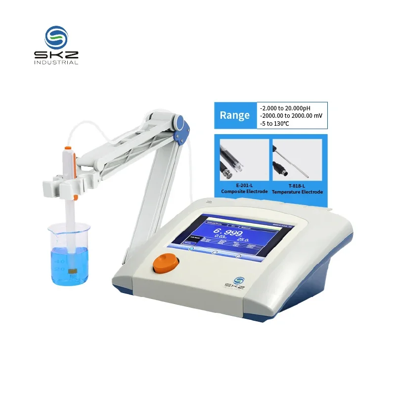 PH600L Chemistry Lab Equipment Water desk type pH Meter with 7 Inch Lcd Touch Screen Display