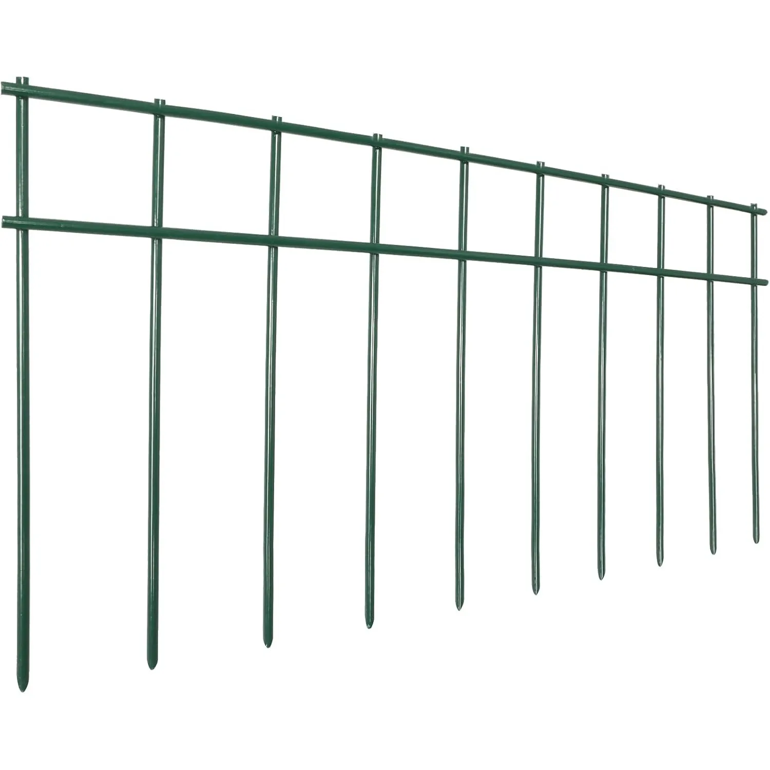 Green garden fence, 2 inch notch for dog rabbit fence panel ground post outdoor patio.