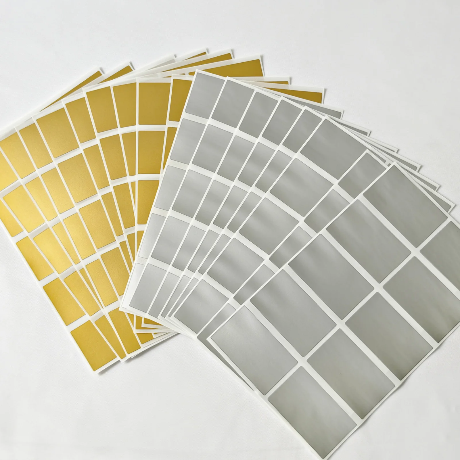 35*58mm Gold/Silver Scratch off Stickers Sheet Anti-Counterfeit Lables for Scratch Card Lottery Ticket Password  Stickers