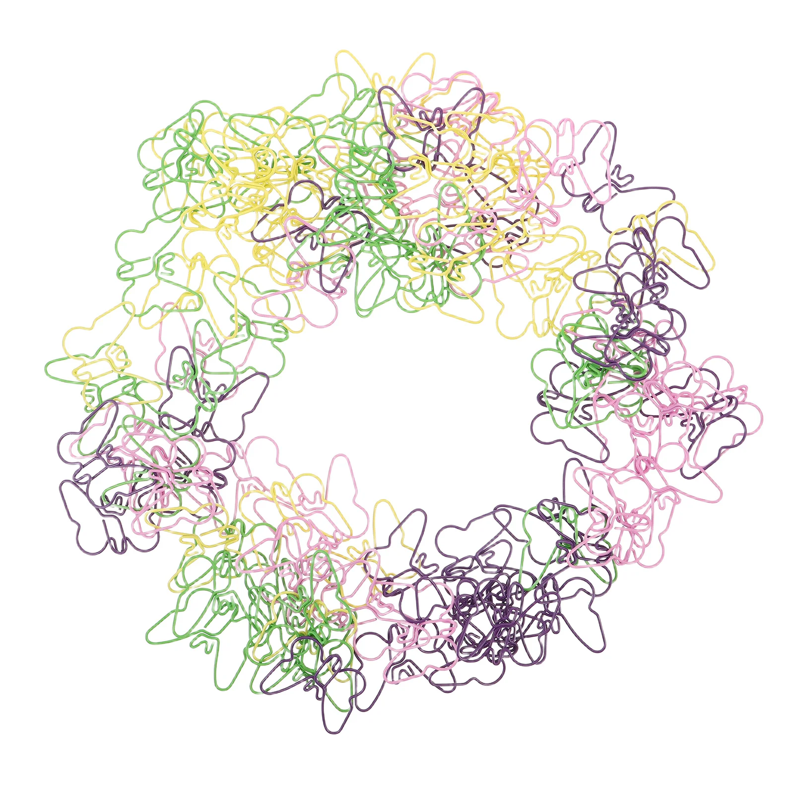 

100pcs Butterfly Shape Paper Metal Cute Binder Clips For School Office Supplies Decorative Bookmark Clamps Snack Bag Sealing