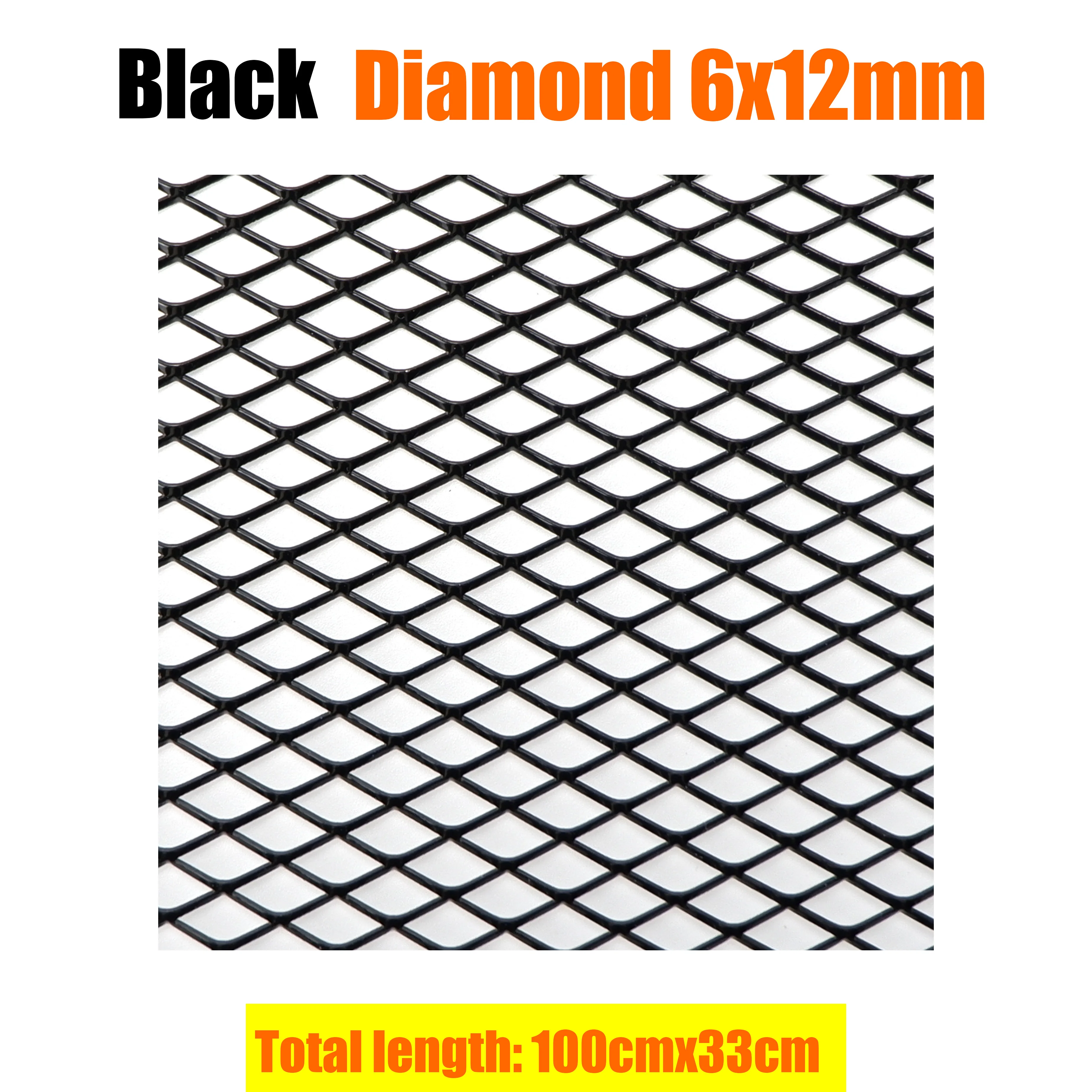 STARHEATPAR 100x33cm Aluminium Racing Auto Stoßstange Grille Grill Mesh Net Vent Schwarz Silber Rot Blau Tuning Universal Protector haus Garten 7