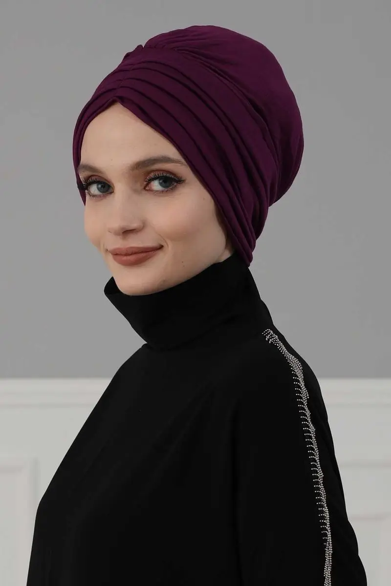 osso penteado plissado roxo