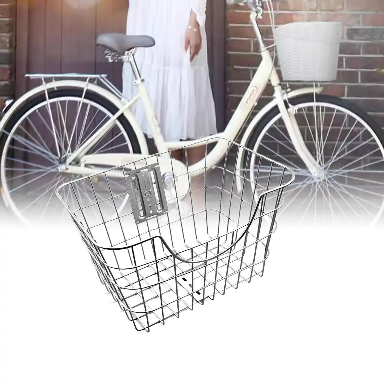

Bike Basket Cycling Holder Storage Bag Bike Cargo Rack for Travel Vegetable Basket Balance Bike Commuting Shopping Bag Cycling