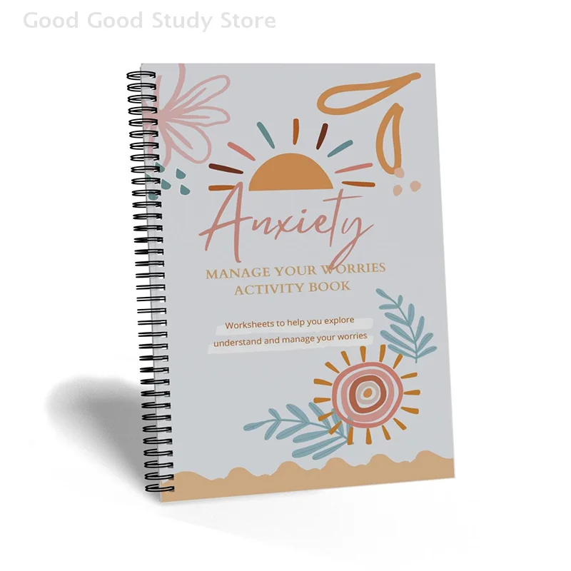 Anxiety Management Workbook For Adults, Spiral-Bound Relax Journal, Mindfulness And Anxiety Reduction, Anxiety Relief Workbook