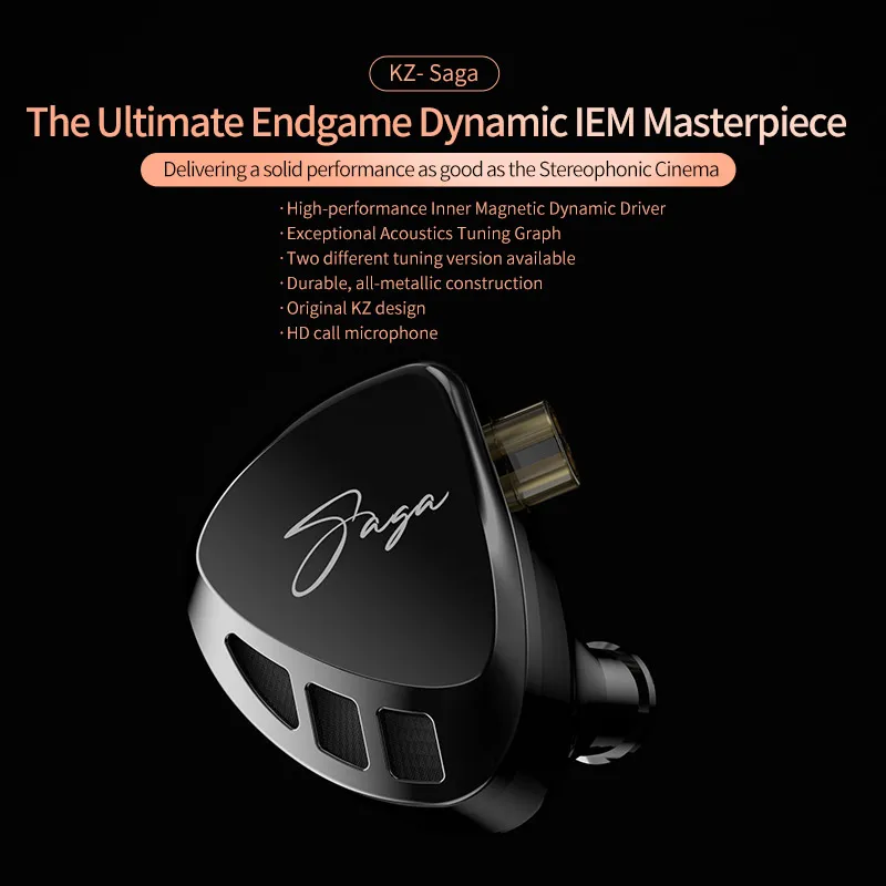 KZ Saga legendaria auriculares intrauditivos con cable subwoofer auriculares estéreo HIFI fiebre en vivo de alta calidad