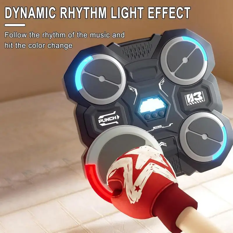 Boxing Music Machine Smart Musical Boxing Machine Wall Mounted Musical Boxing Equipment With Speed Setting LED Lights For Fitnes