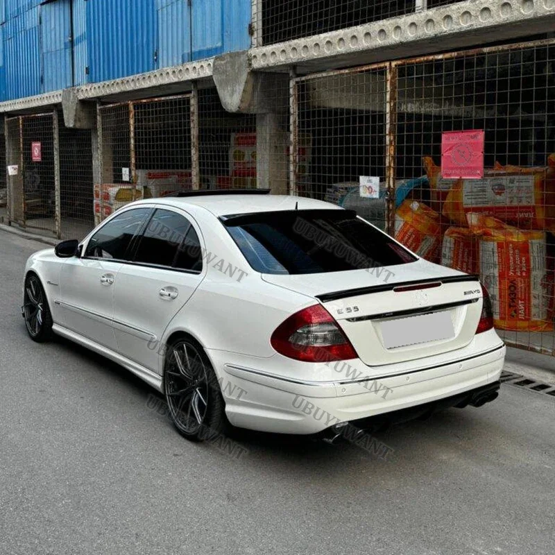 Für Benz W211 E300 E320 E240 2005-2009 ABS Heckklappen-Spoiler Ducktail Lippe Flügel – Detail 6