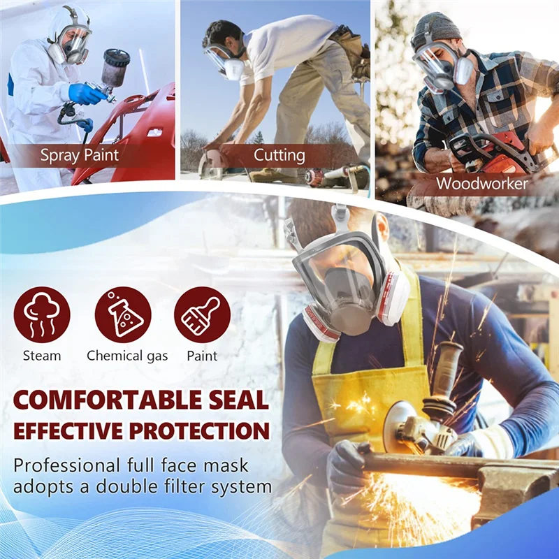 ABJT-1 Set Full Mask Dust-Proof With Filters Protection Dust Mask For Painting Protection