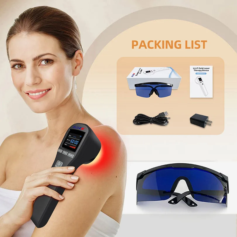 

Physiotheraphy Infrared Laser Knee Massager Light Therapy Pain Relief Device for Anti-inflammation Tissue Repair 650nm 808nm