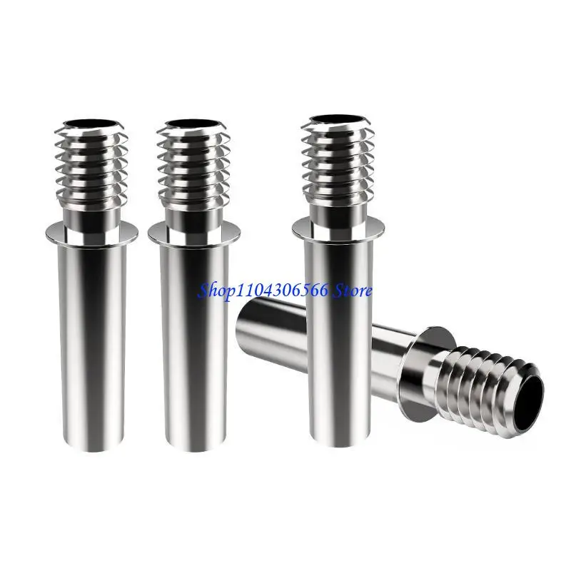 

02DD 4PCS Heat Break Throat All Metal Stainless Steel Heatbreak Tube Thermal Barrels Feeding Tubes for Ender3Neo 3D Printer