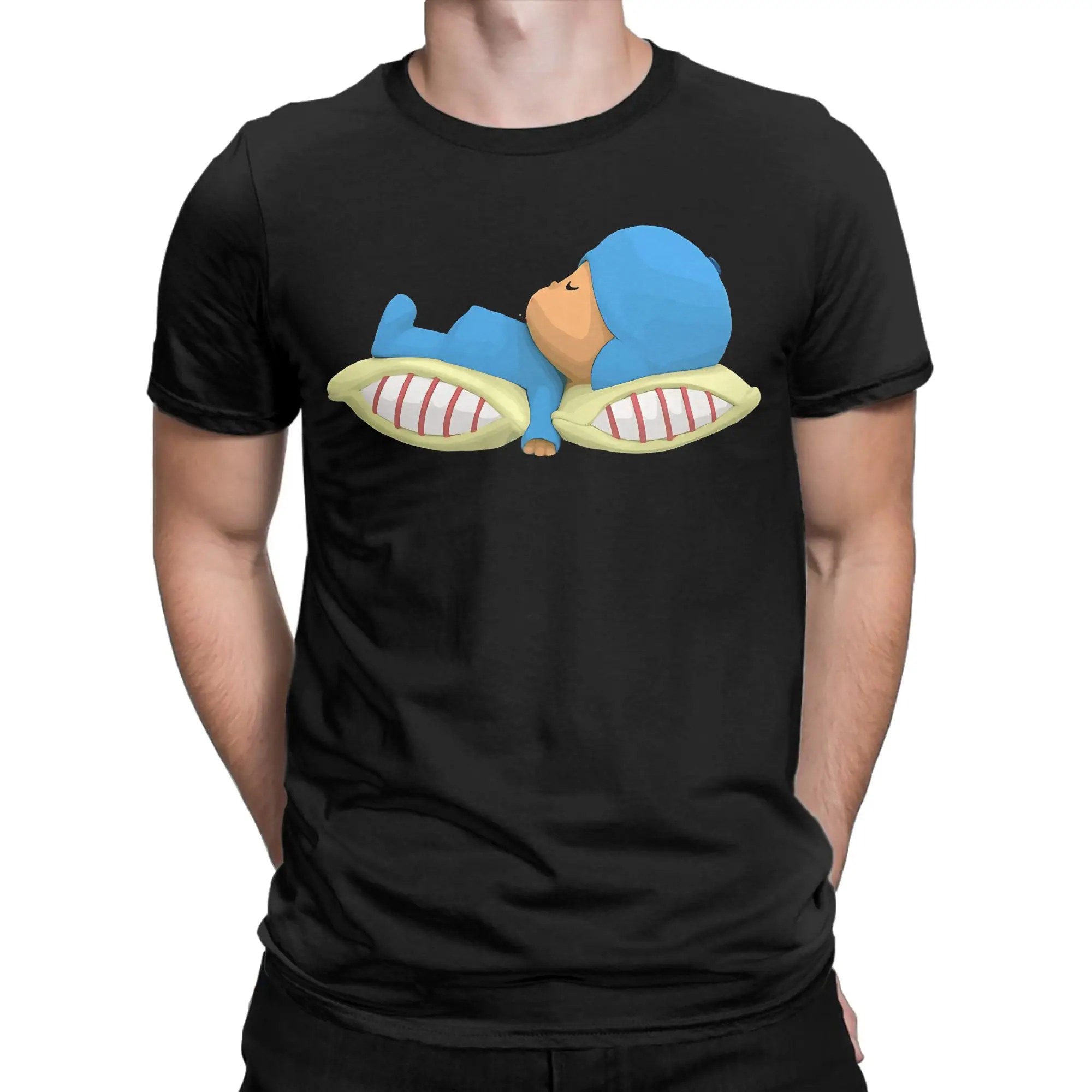 I love Pocoyoed and Friends  T Shirts Pure Cotton Vintage T-Shirt O Neck Tee Shirt Short Sleeve Clothing New Arrival