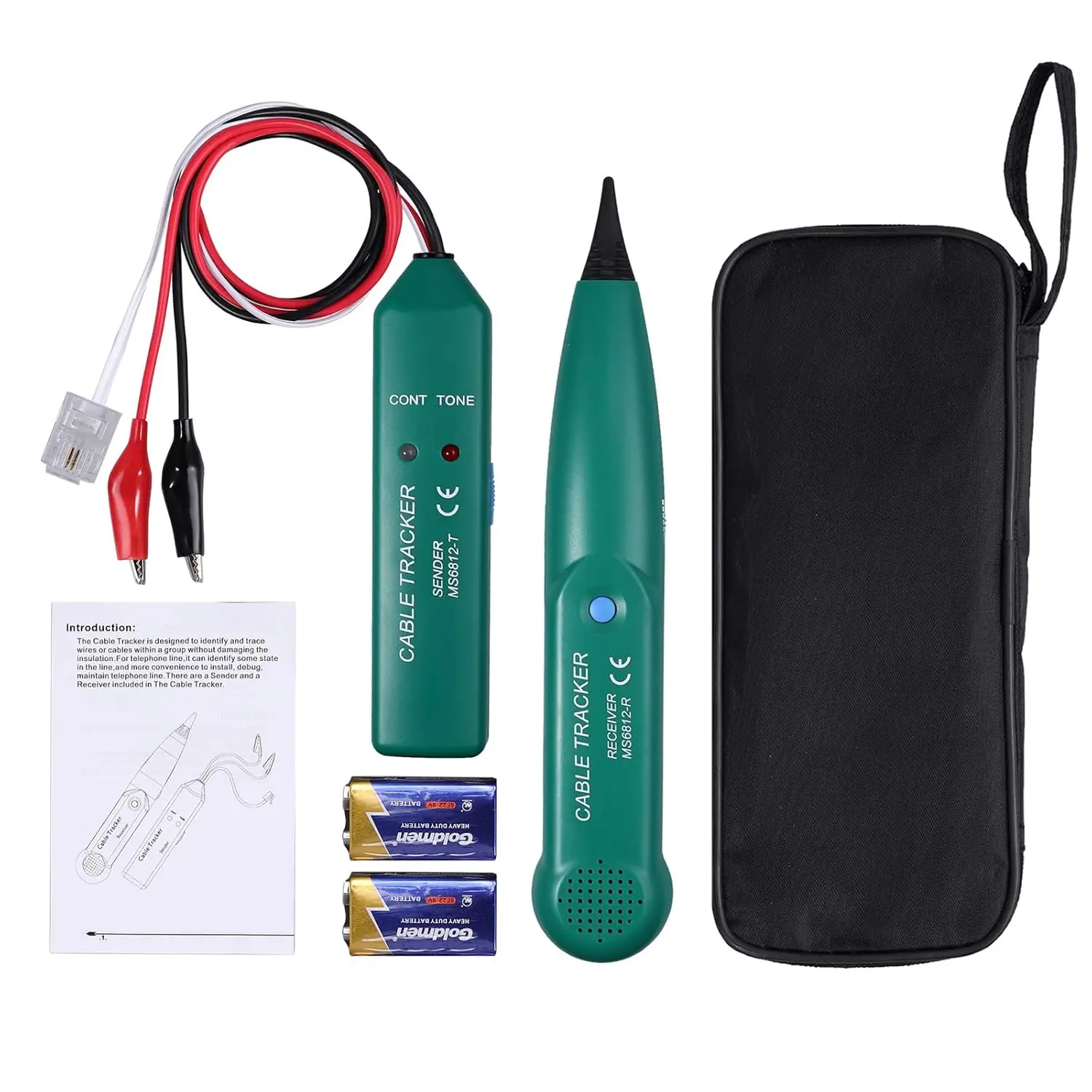 Cable Tracker Wire Tracer Ethernet Tracker Telephone Tone Generator Line Toner Tester for Network Telephone Line Continuity Test