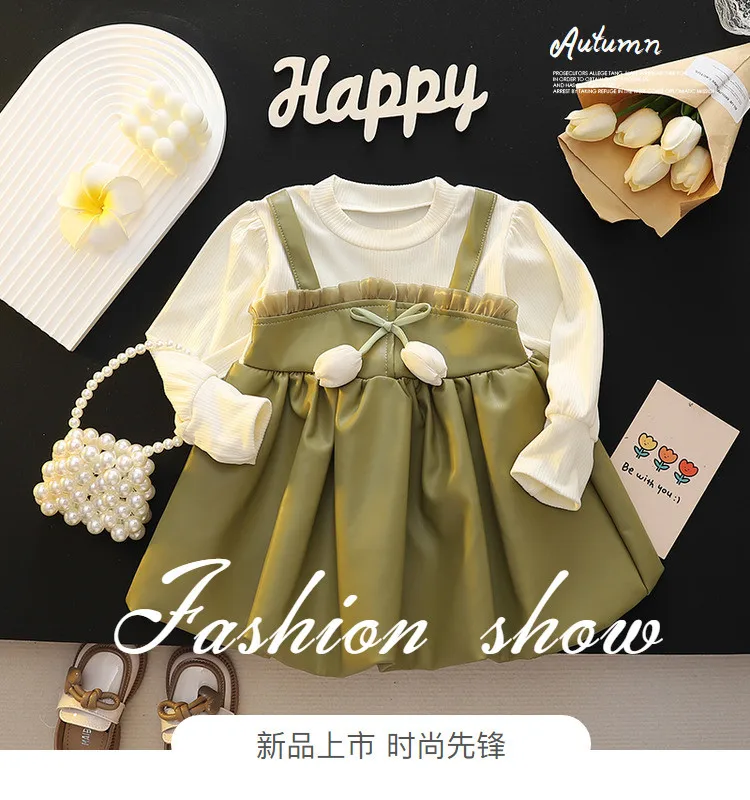 Children's Girls Dresses Spring Autumn Baby Clothes Long Sleeve Print Dresses For Girls Fashion Kids Clothing Outfit 10M-4Years image 6