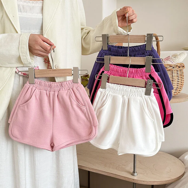 

Girls Summer New Style Beach Shorts 2025 Baby Girls Korean Fashion Style Sports Shorts Children Short Pants