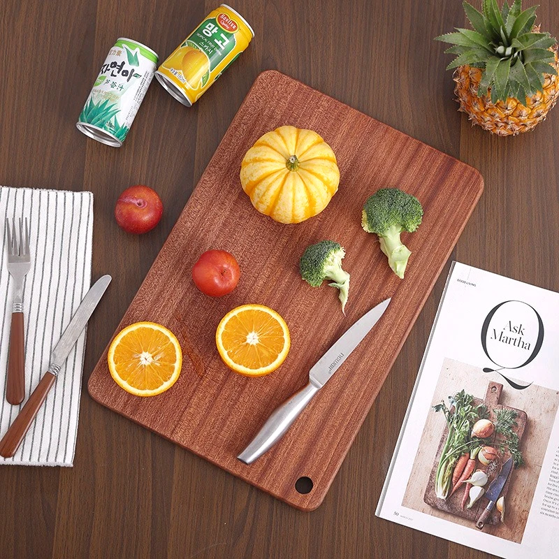 

Eco-Friendly Teak Wood Chopping Block, Double-Sided Cutting Board for Kitchen, Large Butcher Board