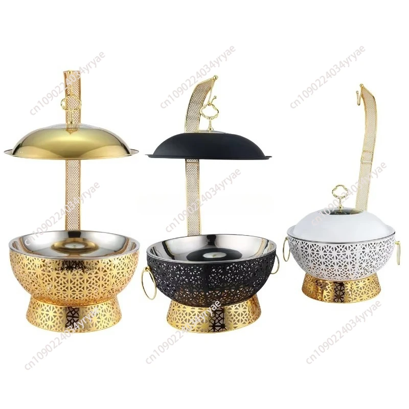 

Stainless Steel Food Warmer Set Luxury Hot Pot Dining Restaurant Buffet Hot Pot