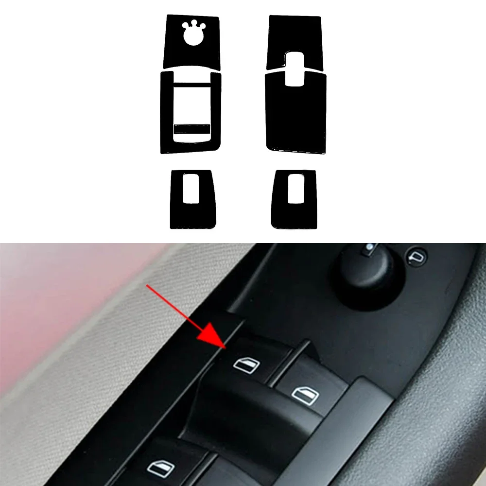 For Audi A3 S3 8P 2006 2007 Piano Black Gear Shift Air Outlet Window Lift Radio Reading Light Panel Suit Car Interior Sticker