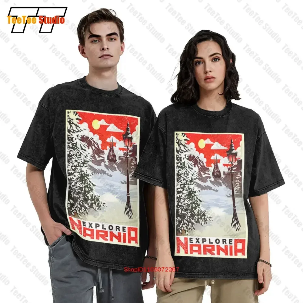 Narnia C.S. Lewis Book Fantasy Wardrobe Lion Witch Vintage Oversized T-Shirt Z02B
