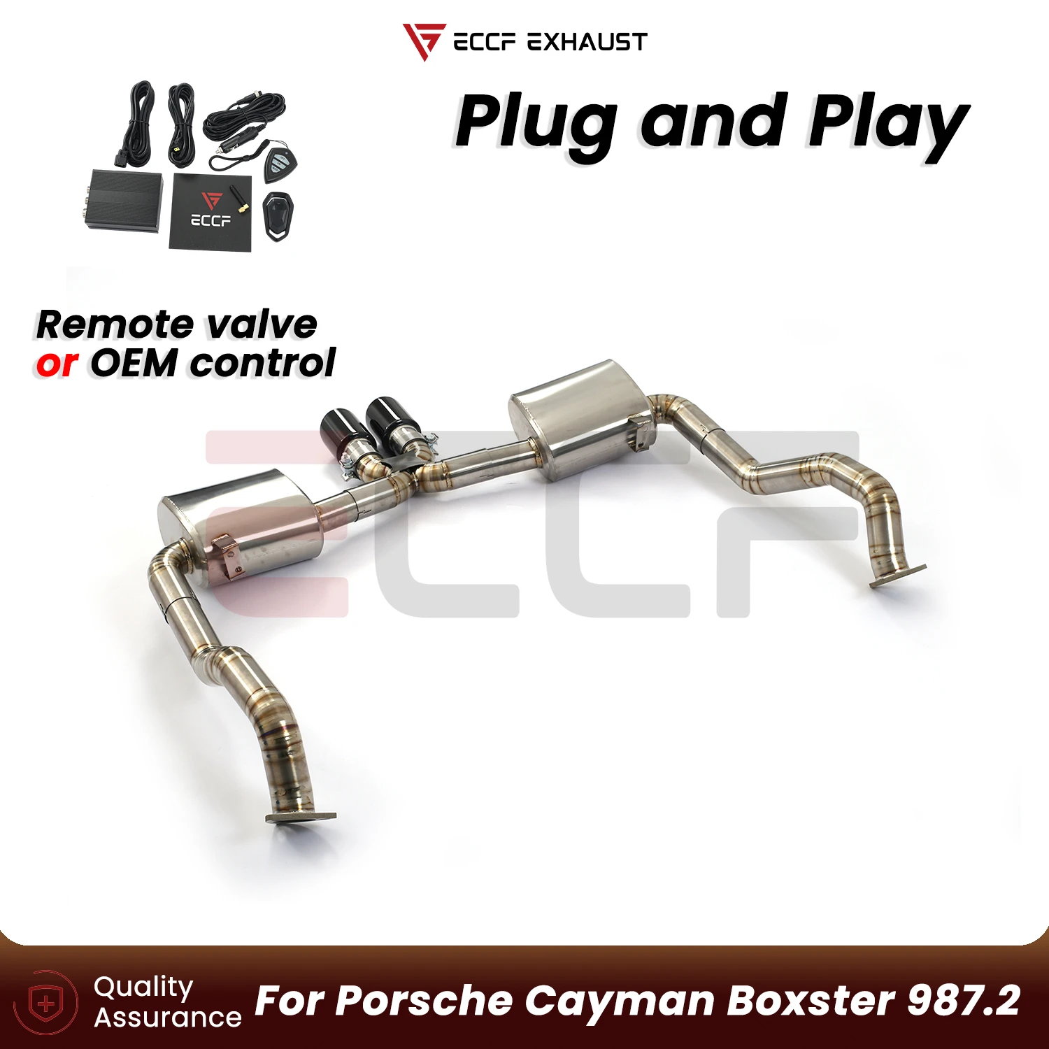 

Sporty Titanium Exhaust System For Porsche Cayman Boxster 987.2 Plug and Play Performance Upgrade Easy Installation