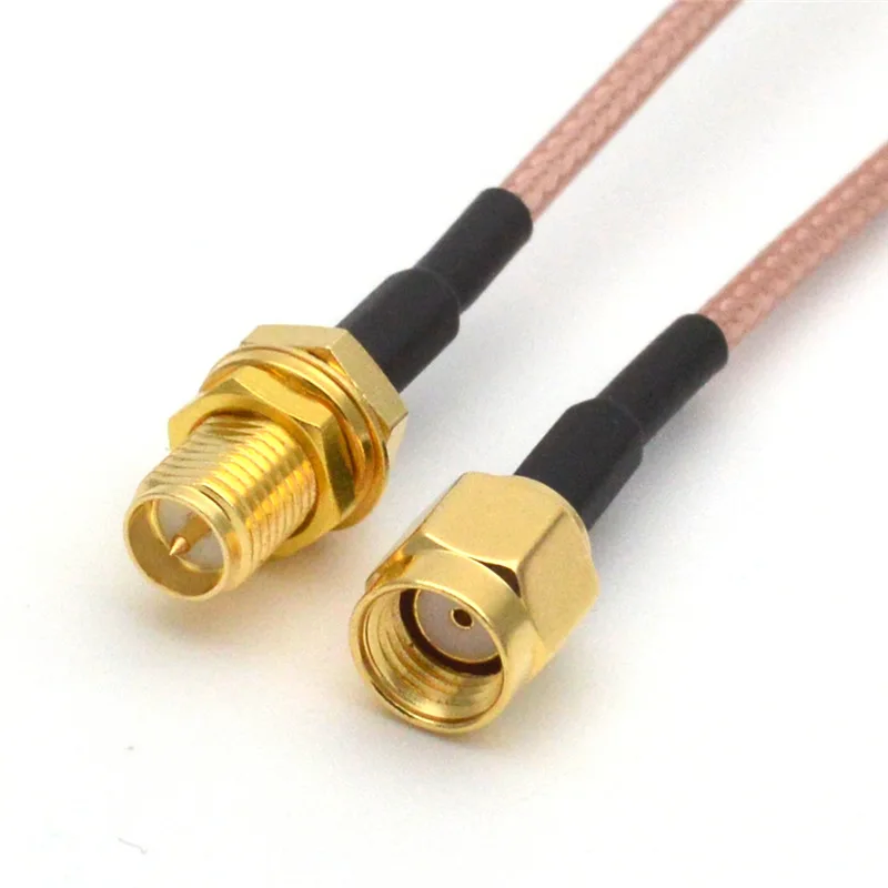 Antenna extension cable SMA-JK SMA revolving mother screw inner hole to outer screw inner needle RG316 adapter cable