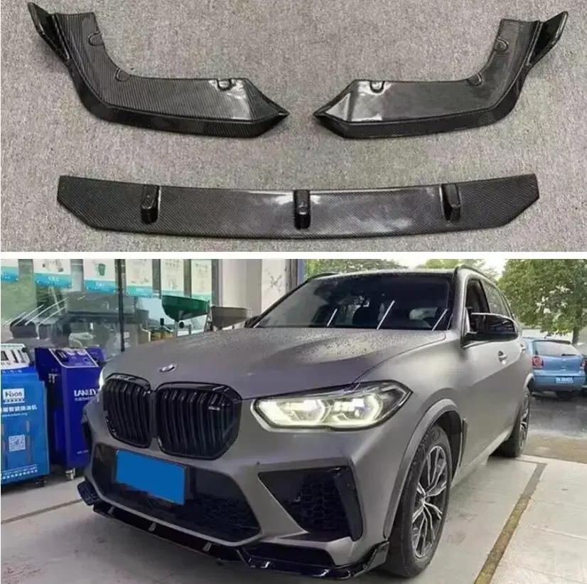 

REAL CARBON FIBER Front Bumper Lip Splitters Cup Flaps Cover For BMW X5 G05 X5M F95 2019 2020 2021 2022