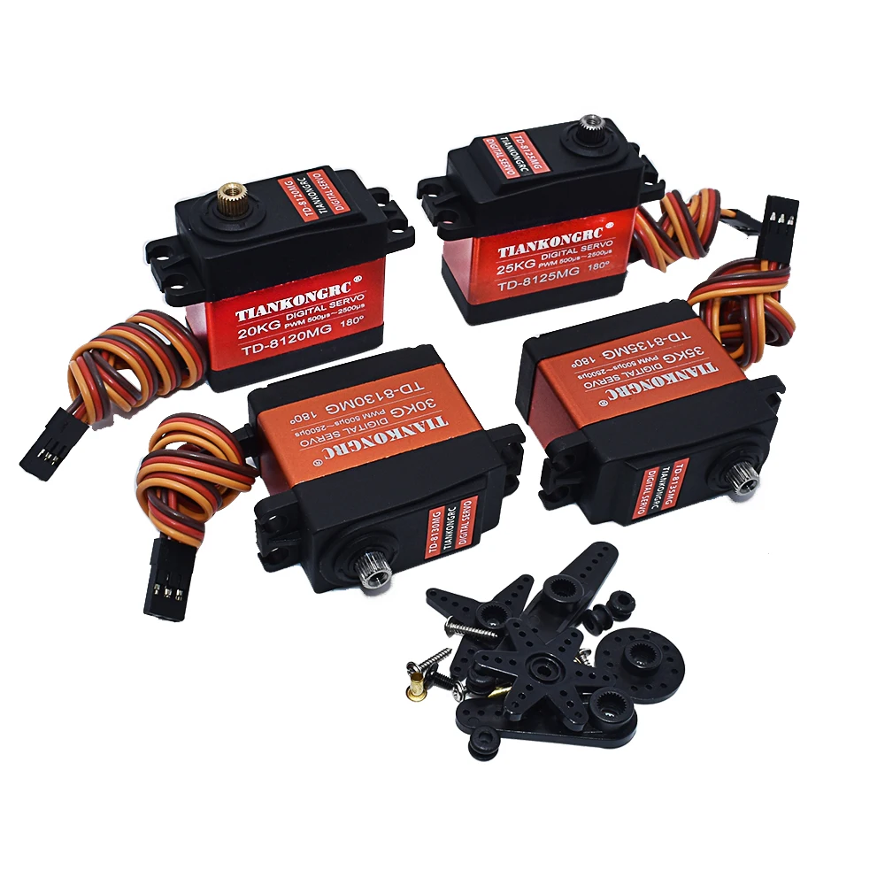 TD-8120MG TD-8125MG Waterproof Metal Gear Digital Servo with 20 25 30KG Torque 180Angle for RC Remote Control Car Model Vehicle