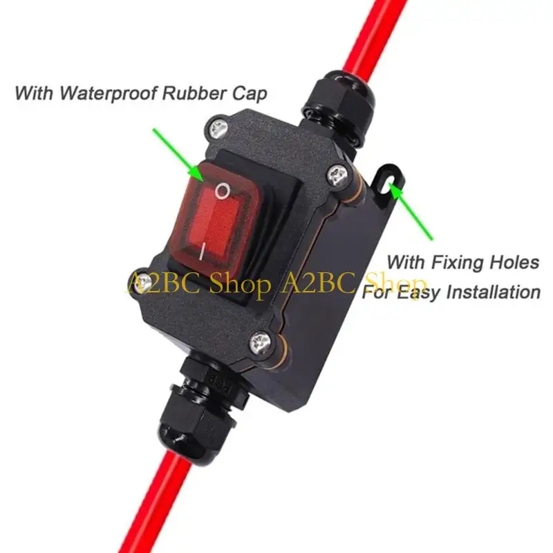 A2BC Inline Wire Switches with Quick Disconnect On Off Universal for Motorcycle Double Side Wiring Cable Switches 30A