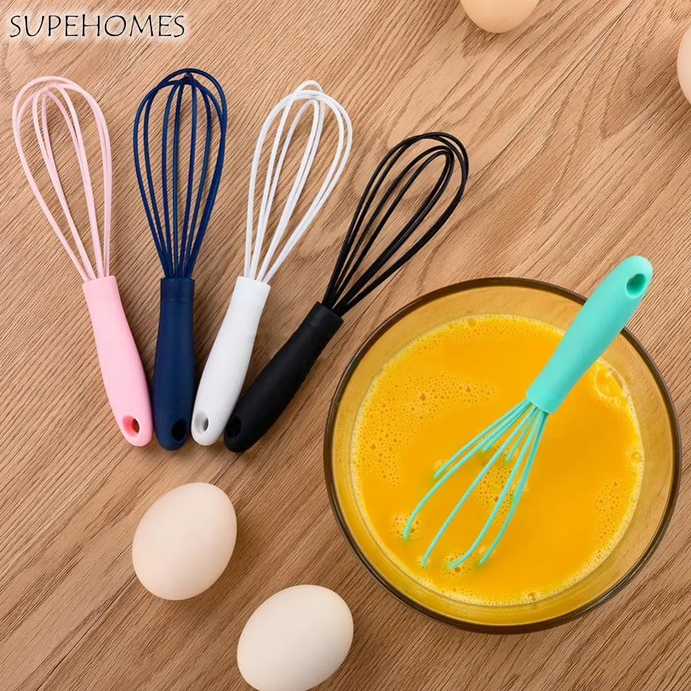 

Multifunctional Rotary Manual Egg Beater Mixer Mini Plastic Kitchen Egg Whisk Bake Tool Egg Agitator Silicone Whisk