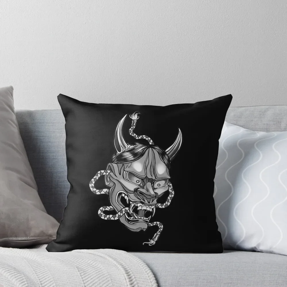 hannya Throw Pillow Pillow Case Throw Pillow