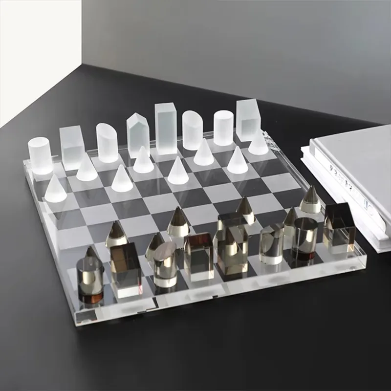 wholesale Nordic style crystal chess and card chess and card luxury home decoration living room