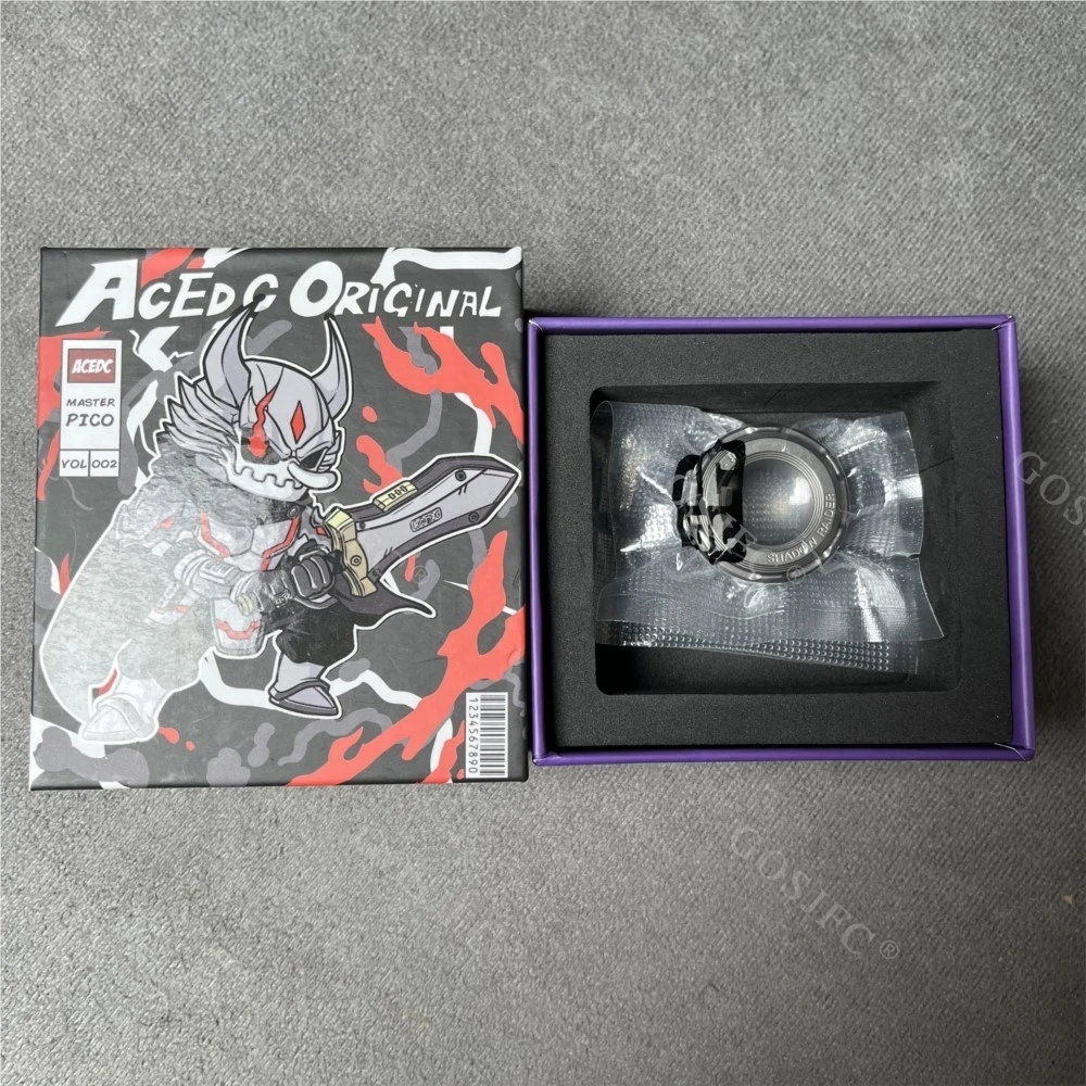 Acedc حلقة ميكانيكية 2 Shadow Raider Titanium Ring Spinner Fidget Toys للبالغين لعبة تخفيف التوتر