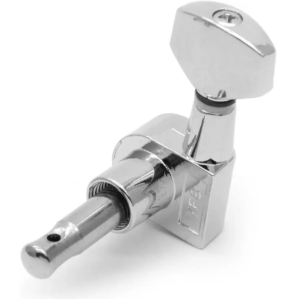 أوتاد ضبط سلسلة الجيتار المعدنية مغلقة تمامًا مقبض رأس الآلة موالف الجيتار 3L3R تكوين مفاتيح موالف الجيتار الكلاسيكي #4