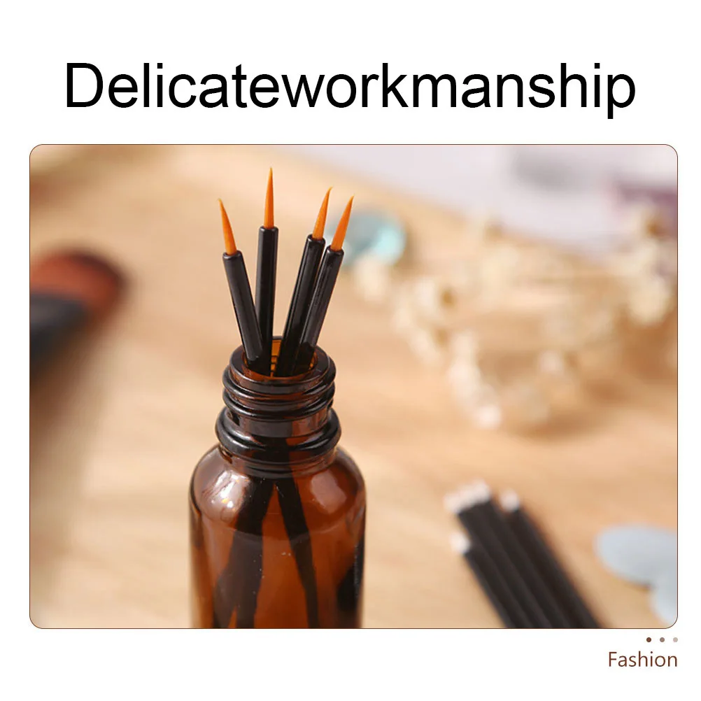 100 個アイライナーブラシ使い捨て人工繊維プロフェッショナルアプリケーターメイクアップアーティスト女性軽量ポータブル